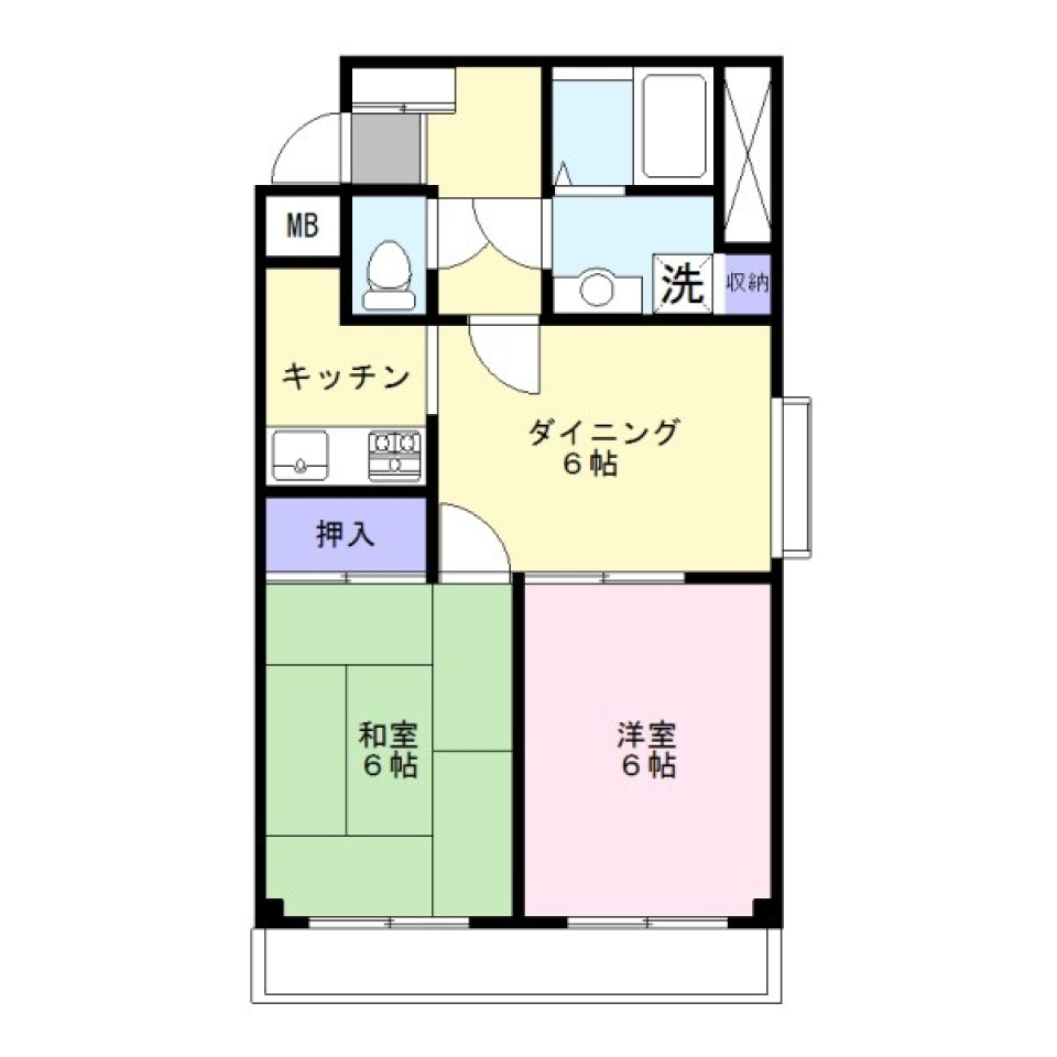 第6泉マンション　201号室の間取り図