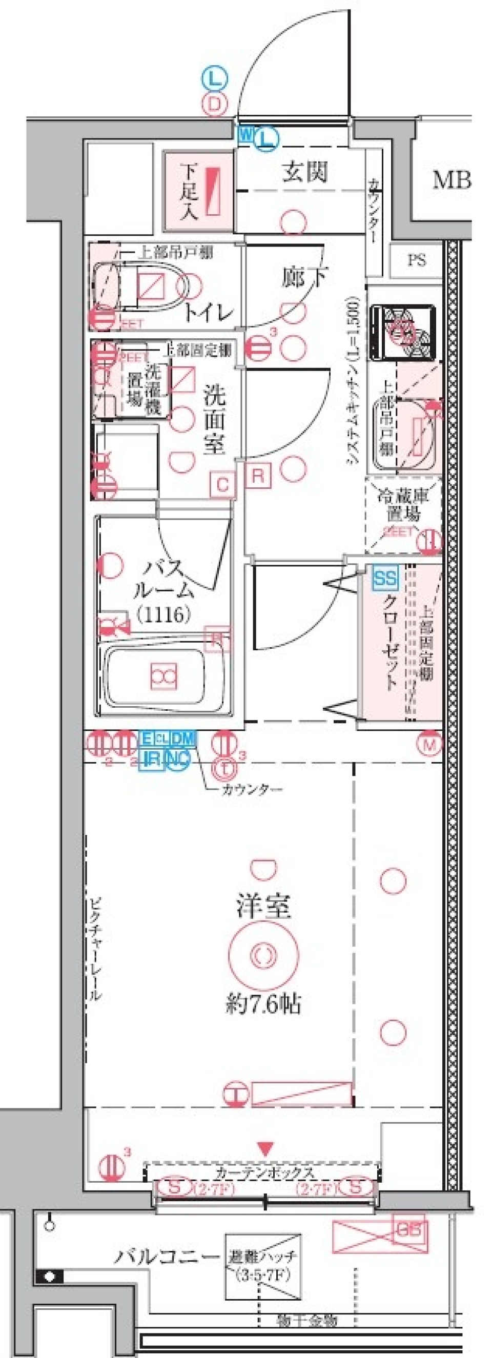 クレヴィスタ亀戸Ⅵ　504号室［ペット可］の間取り図