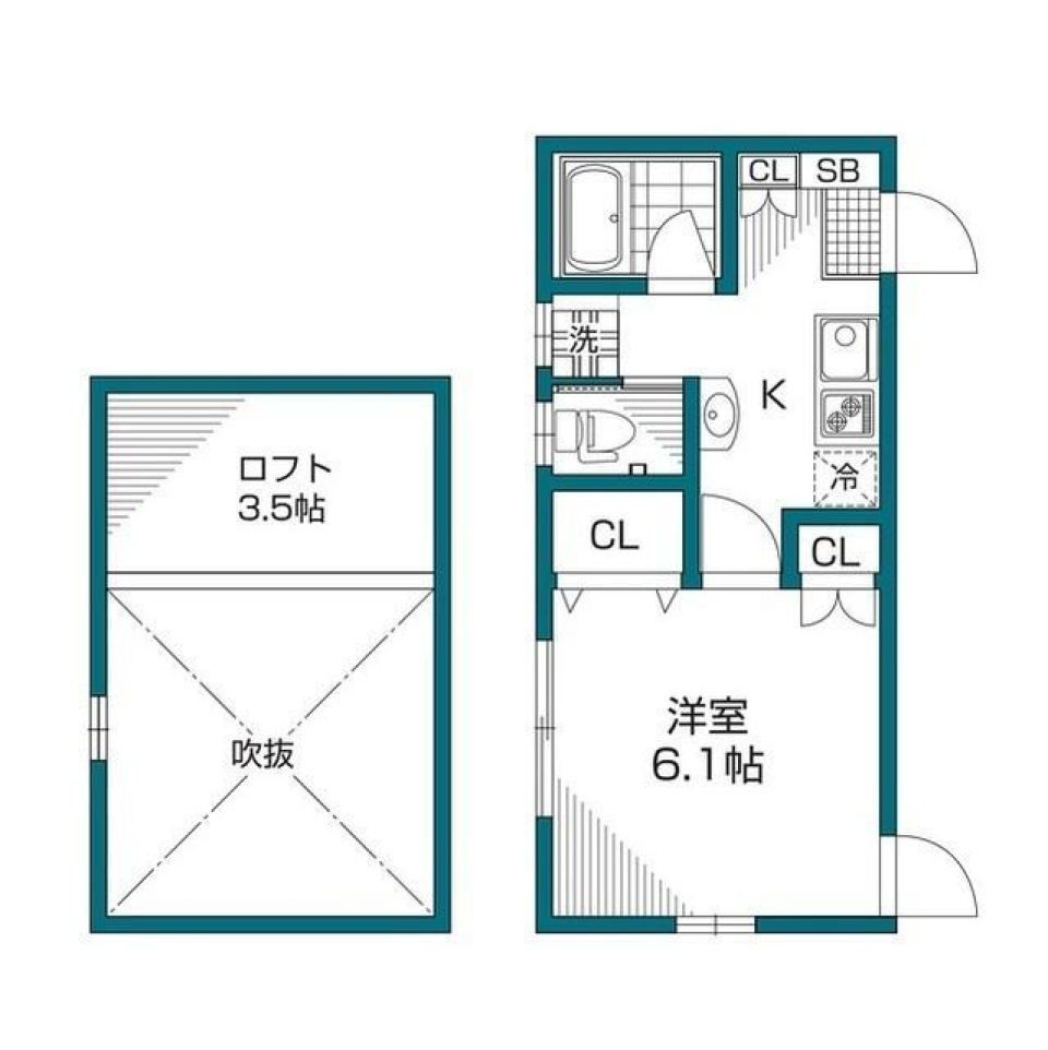 IZ吉祥寺　201号室の間取り図