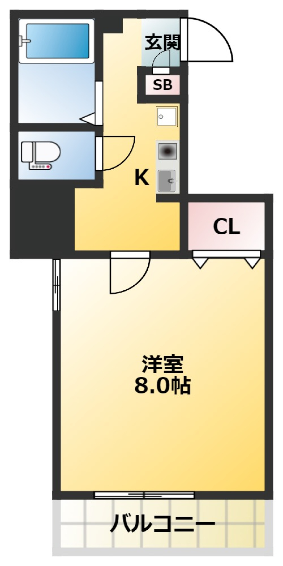 リンクウエスト　1001号室の間取り図