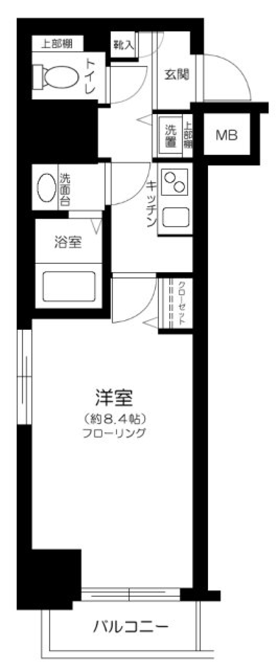 グランド・ガーラ西麻布　205号室の間取り図