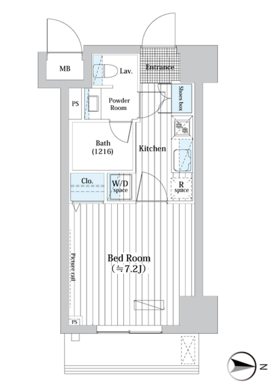 Ｌ・ＢＡＳＥ押上Ｎｏｒｔｈ　305号室［ペット可］の間取り図