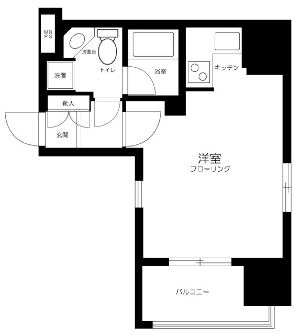 アクシア新宿御苑　711号室の間取り図