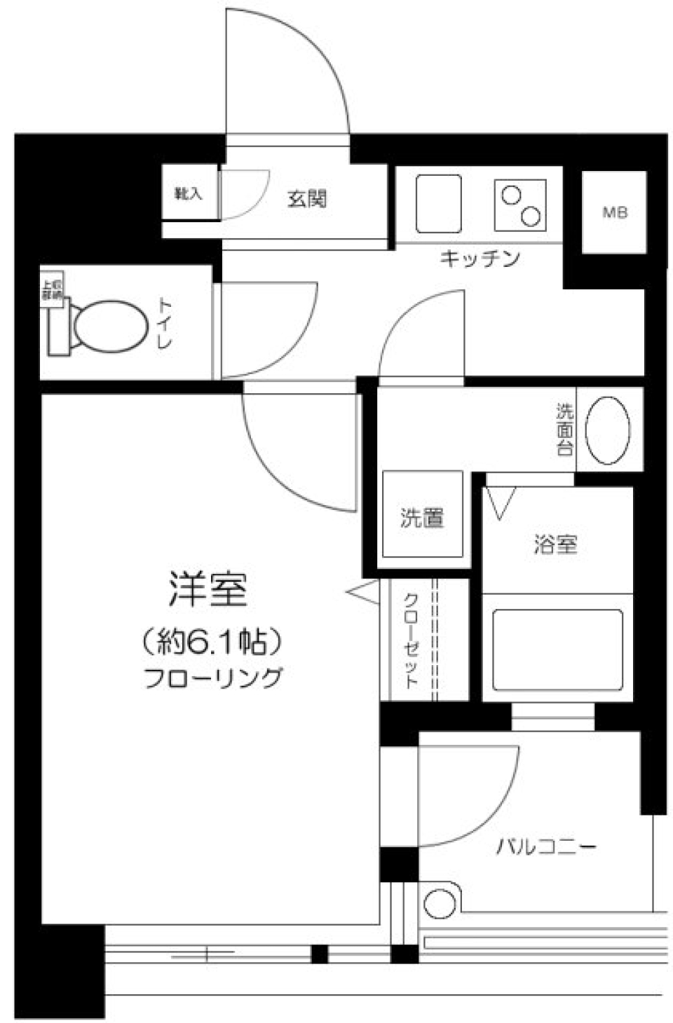 プレール天王洲アイル弐番館　104号室の間取り図