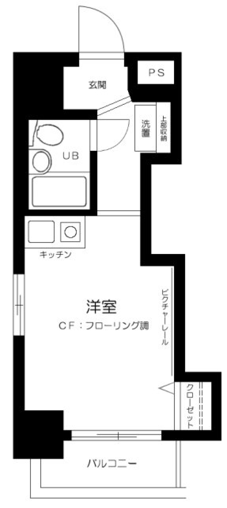 スカイコート両国　1004号室の間取り図