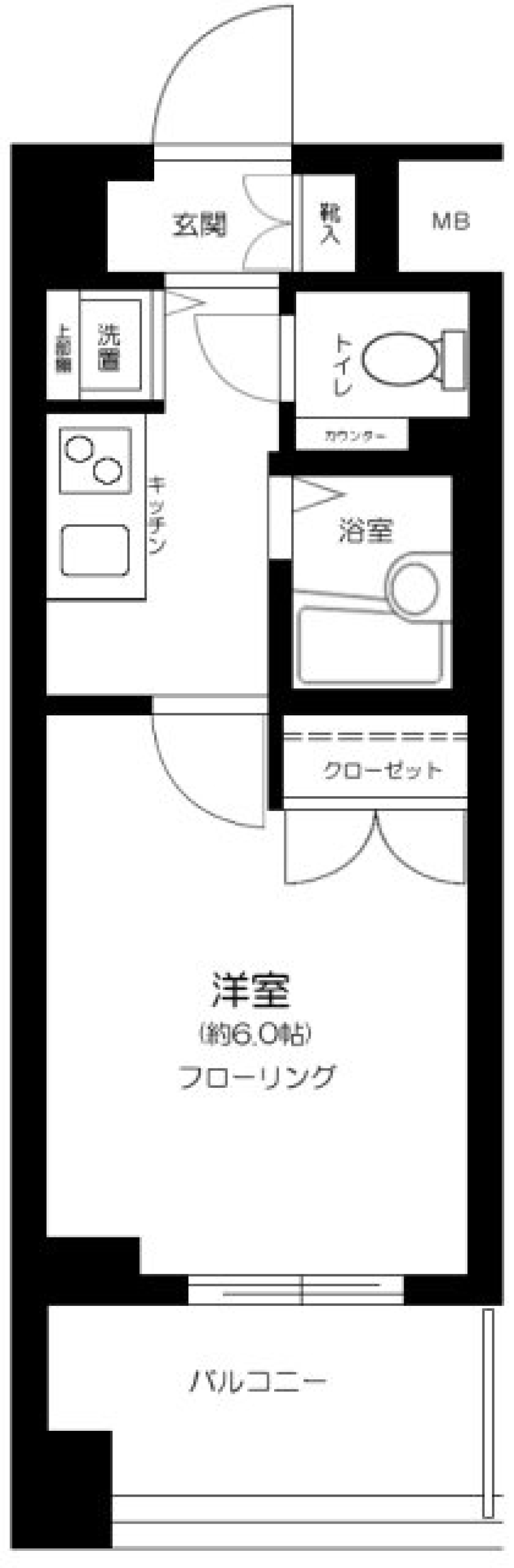 メインステージ麻布十番Ⅱの間取り図