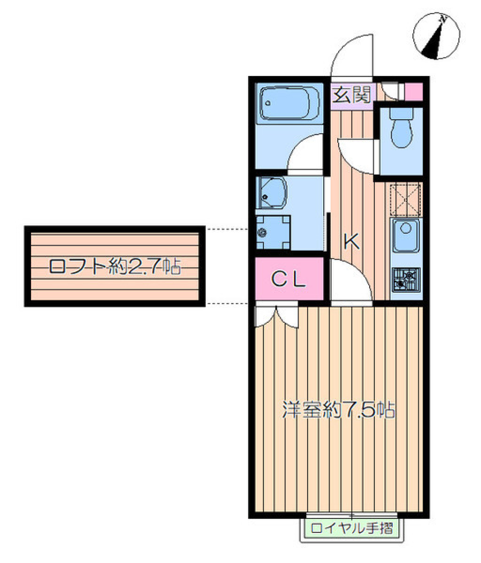 レスコムアルファ　203号室の間取り図