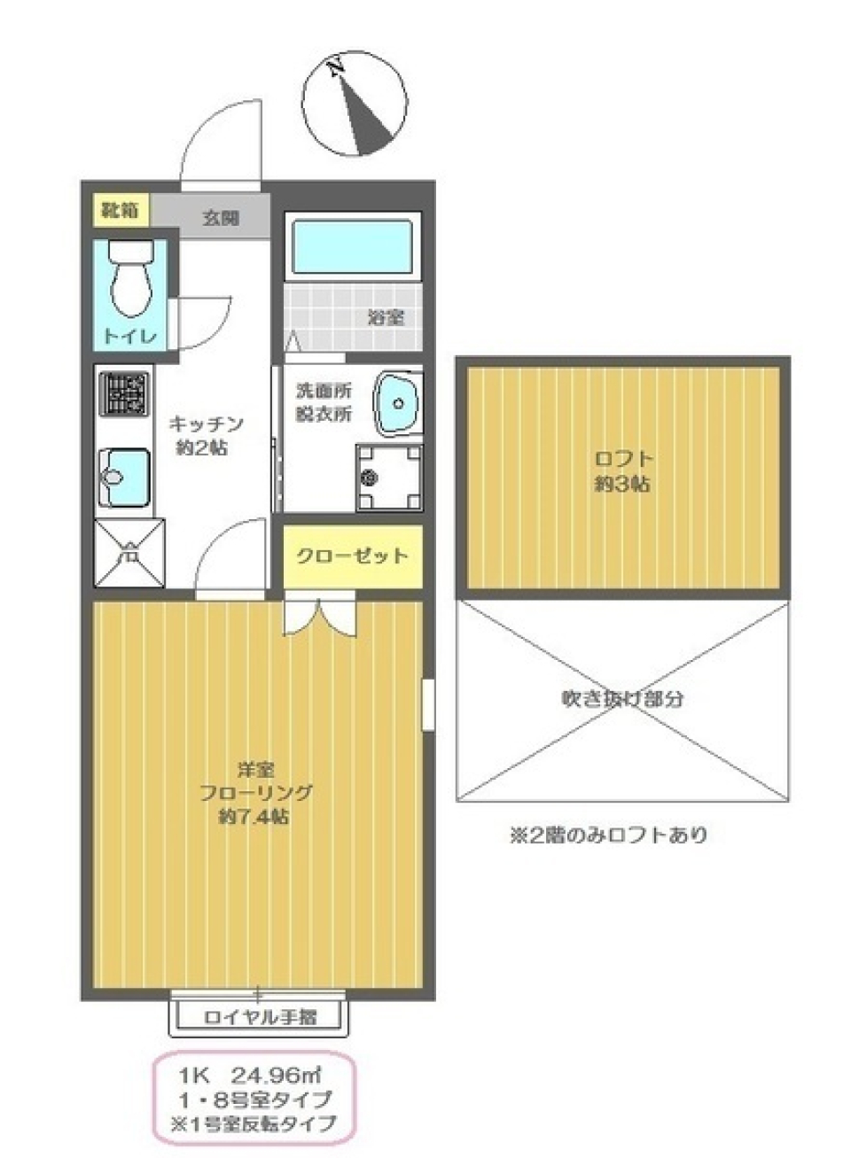 アールブラン　108号室の間取り図