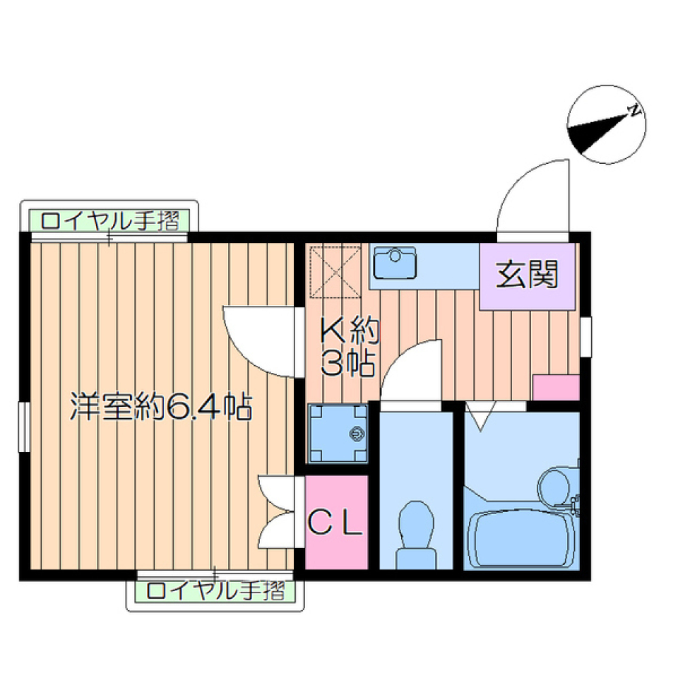 エリジオン　202号室の間取り図