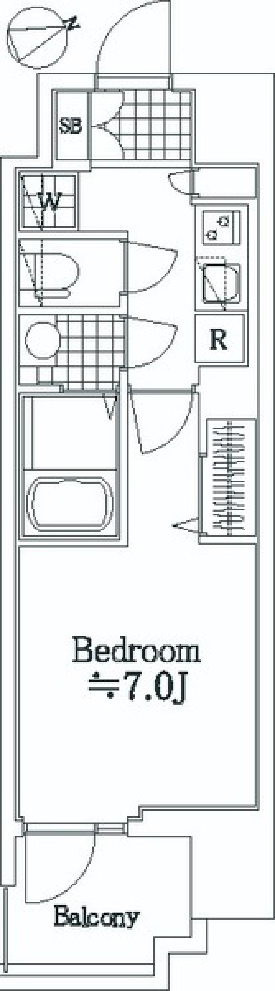 プレサンスジェネ浅草ＷＥＳＴ　905号室［ペット可］の間取り図