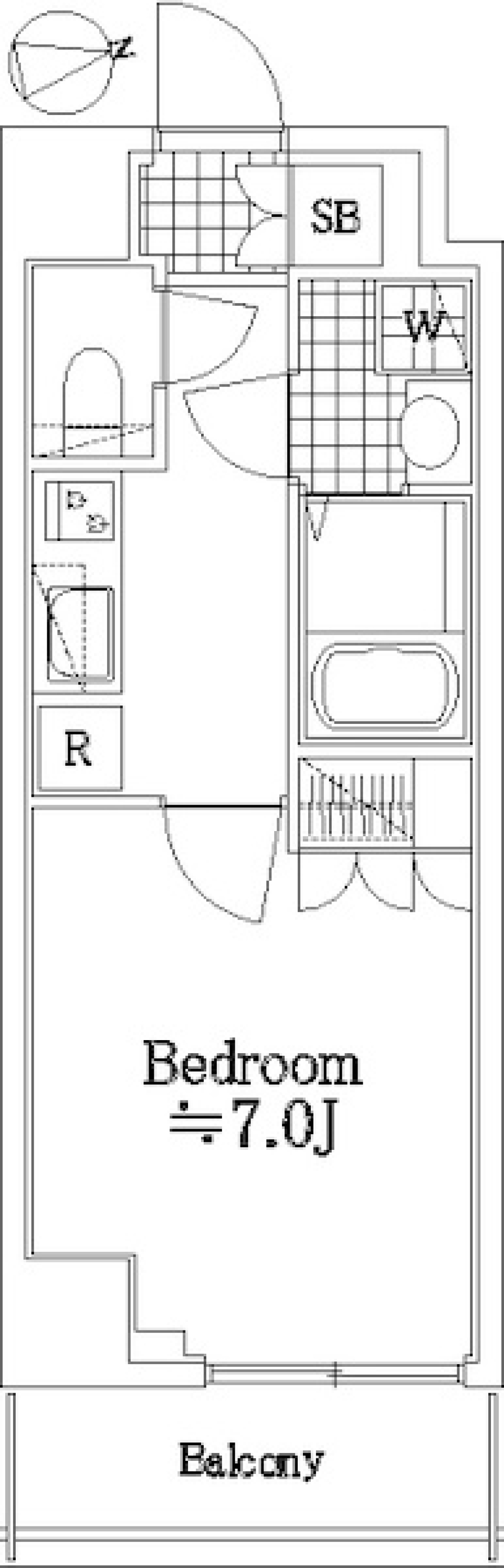 クレヴィスタ亀戸Ⅱ　908号室の間取り図