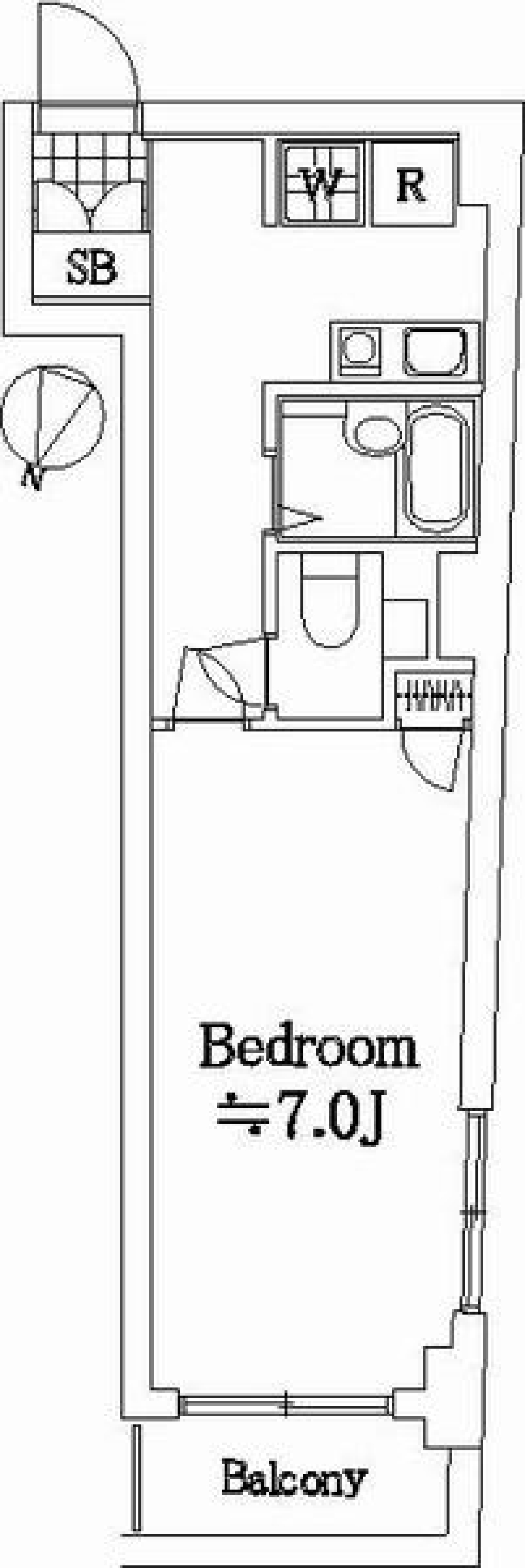 菱和パレス渋谷本町　202号室の間取り図