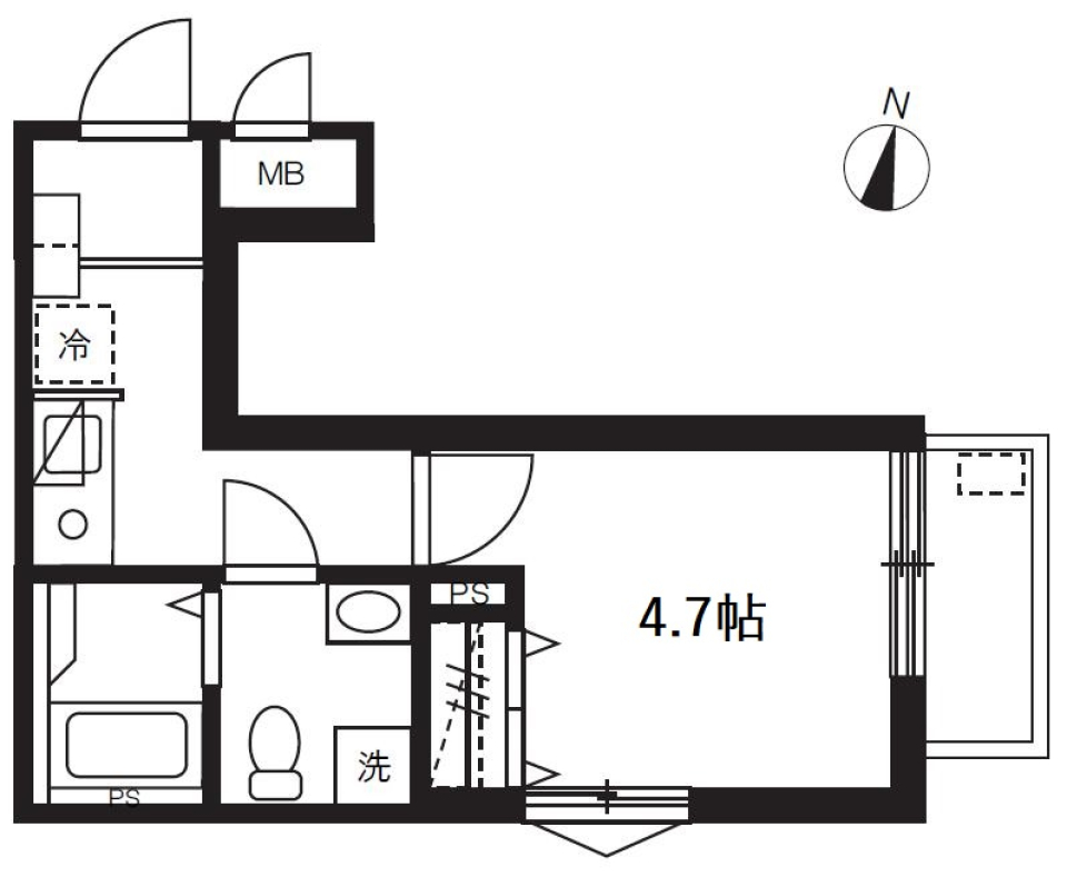 ミュオン北千住　0303号室［新築］の間取り図