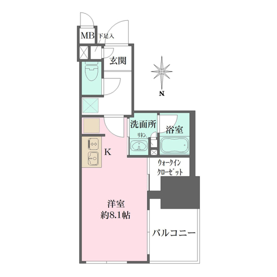 ルフォンプログレ元浅草マークス　306号室［ペット可］の間取り図