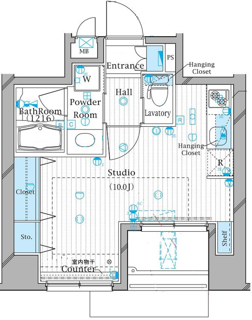 グラントゥルース東向島　1202号室［ペット可］の間取り図