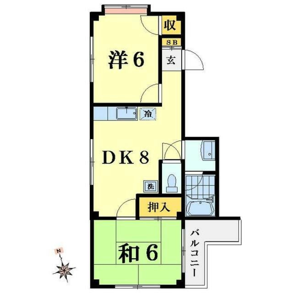 ハイネスオオネダ　501号室の間取り図