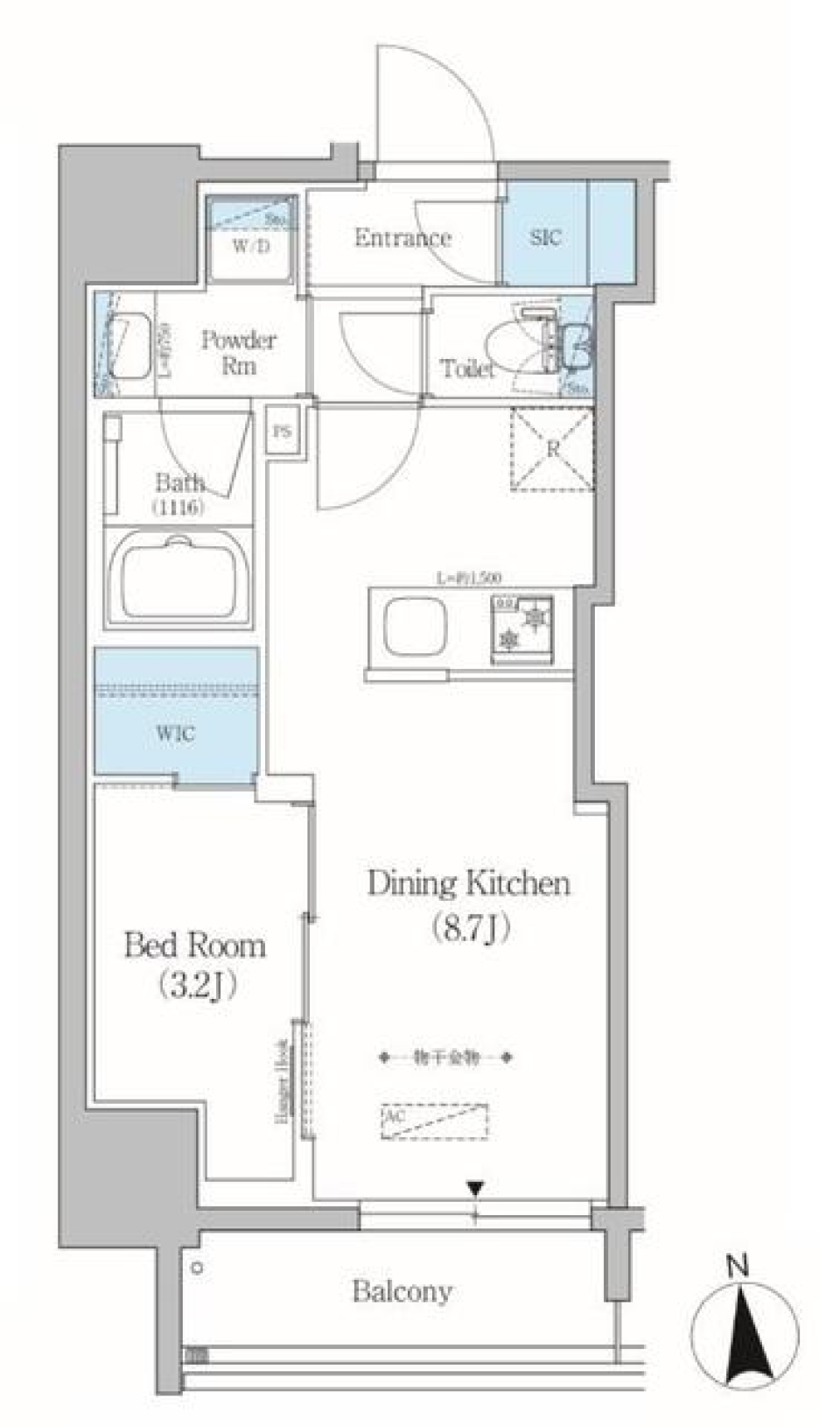 アーバネックス上野元浅草　904号室の間取り図