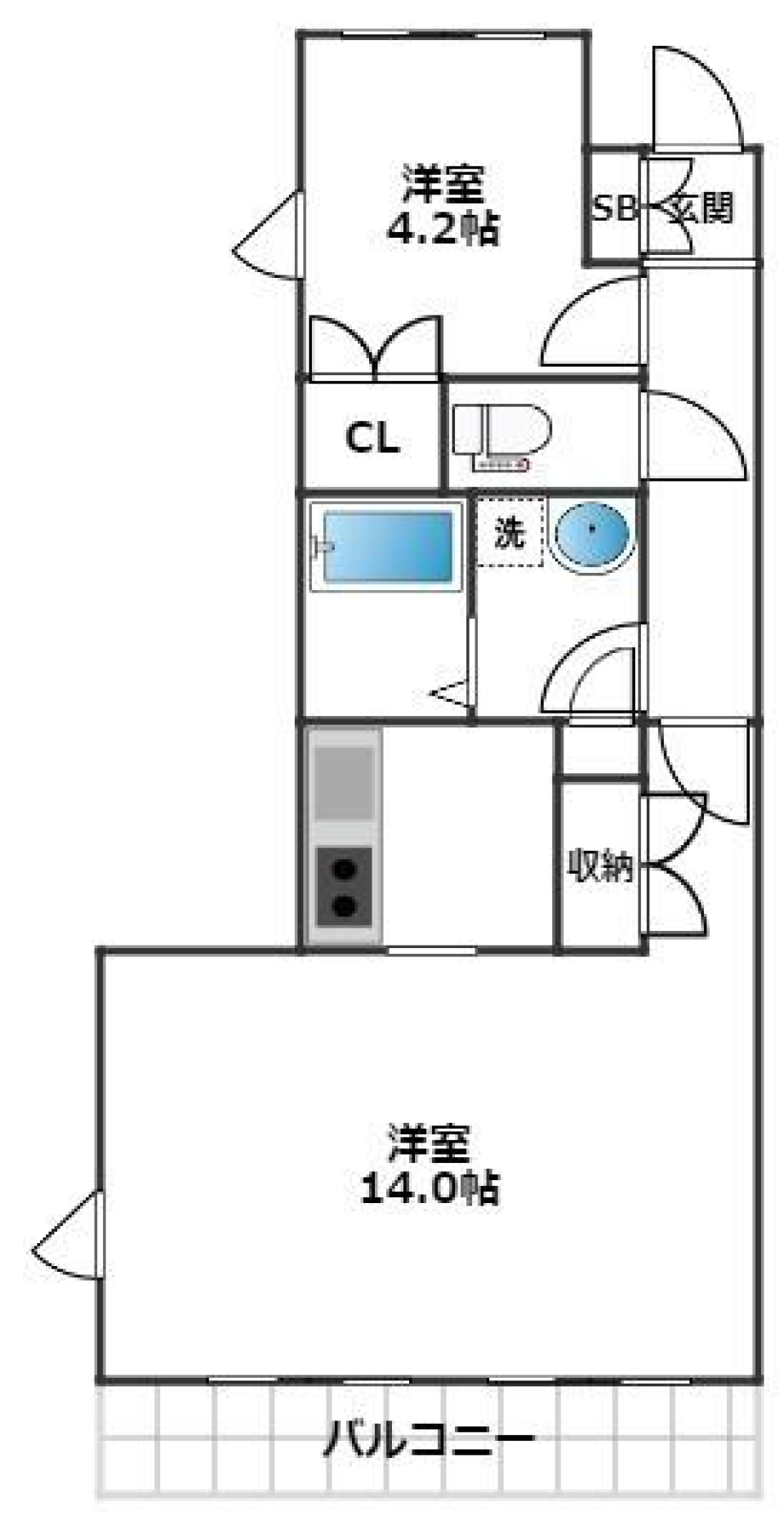 ブルック代田　202号室の間取り図