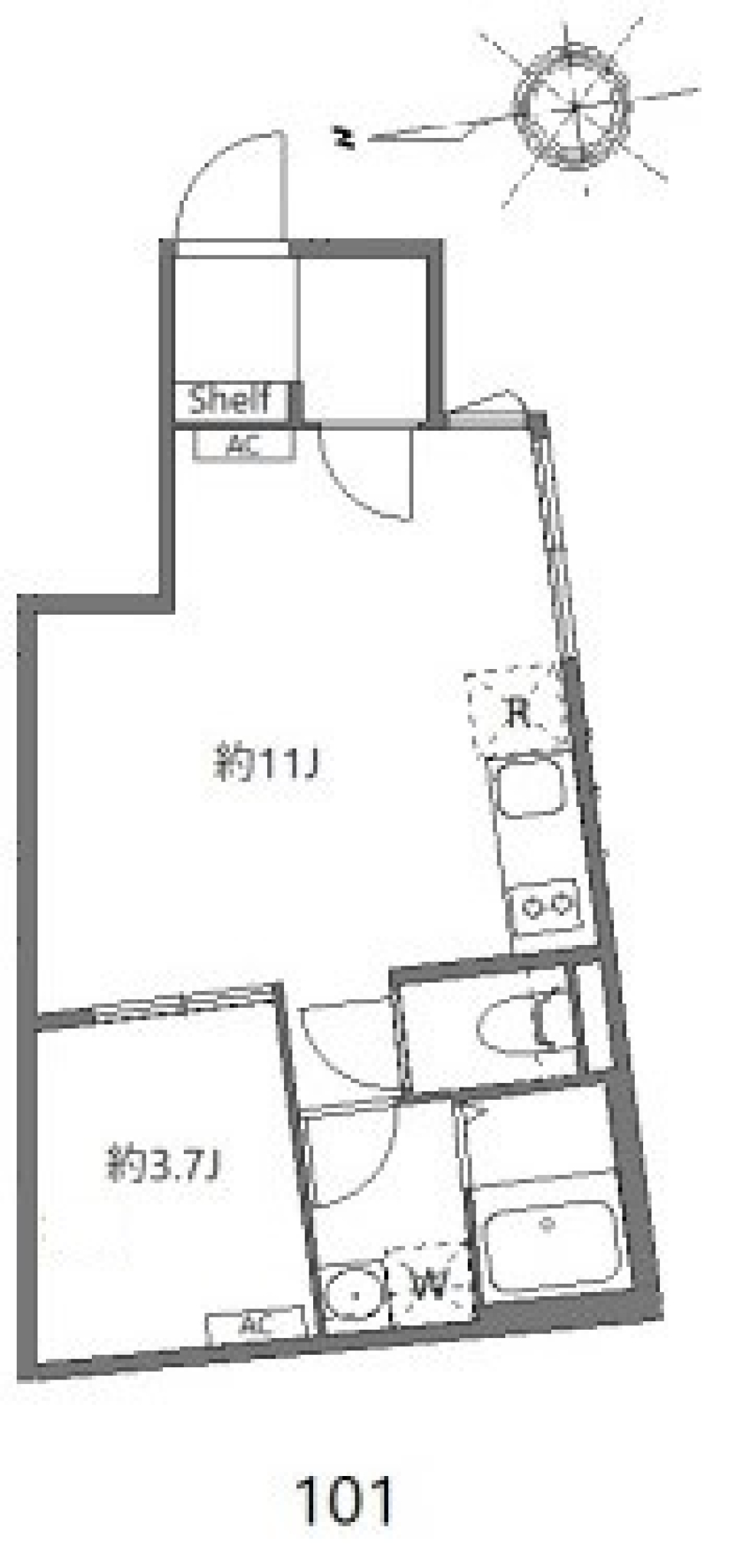 アピチェ戸越銀座　0101号室［新築］の間取り図