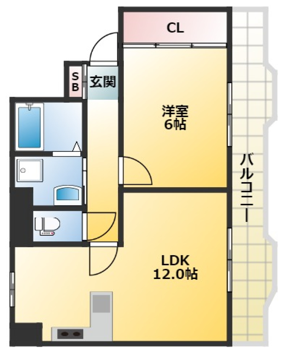 パル駒込　401号室の間取り図