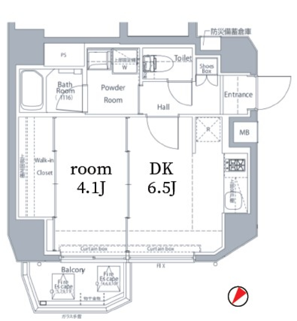 Log初台／ログ初台　803号室［ペット可］の間取り図