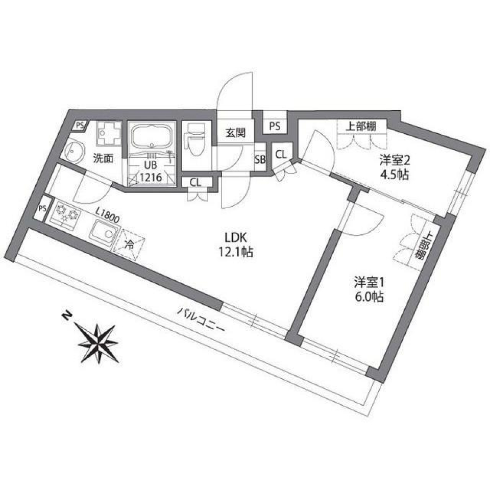 ジェムストーン目黒南　503号室の間取り図