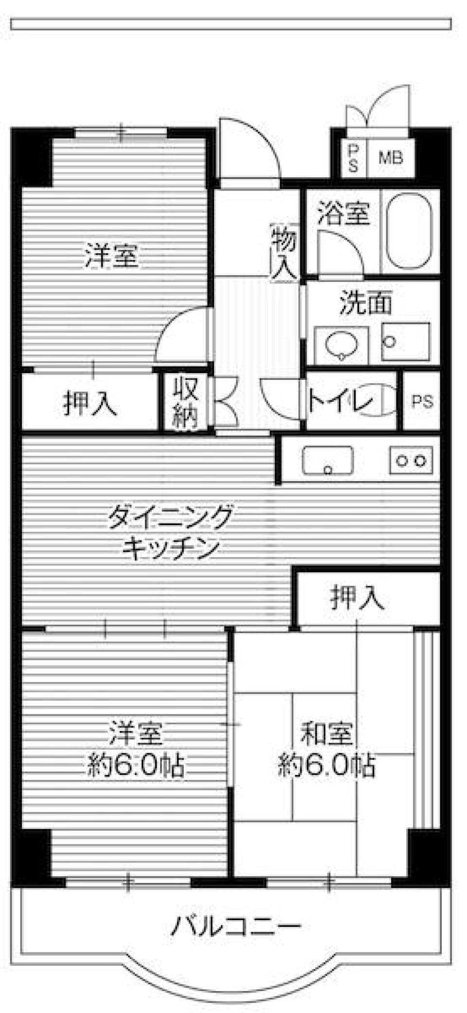 ビレッジハウス芝浦タワー1号棟 0403号室の間取り図