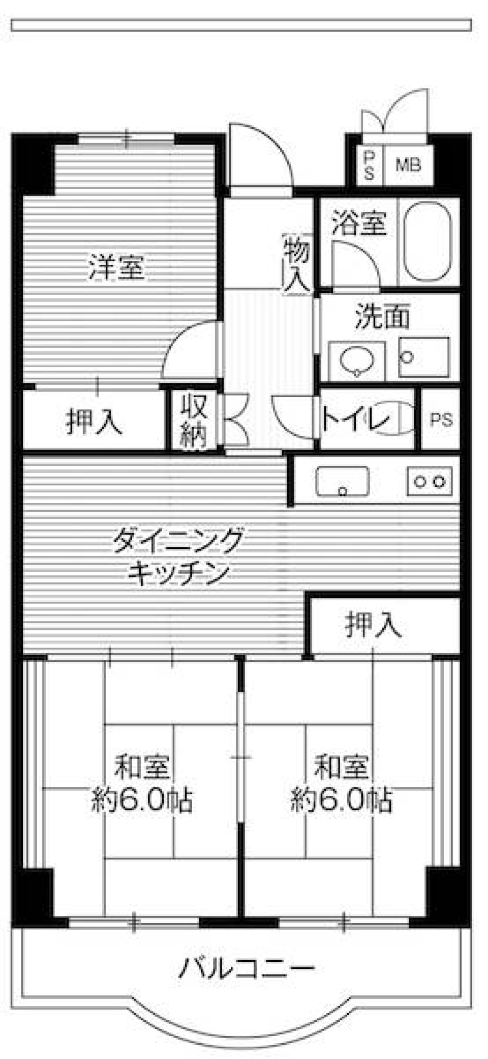 ビレッジハウス芝浦タワー1号棟　411号室の間取り図