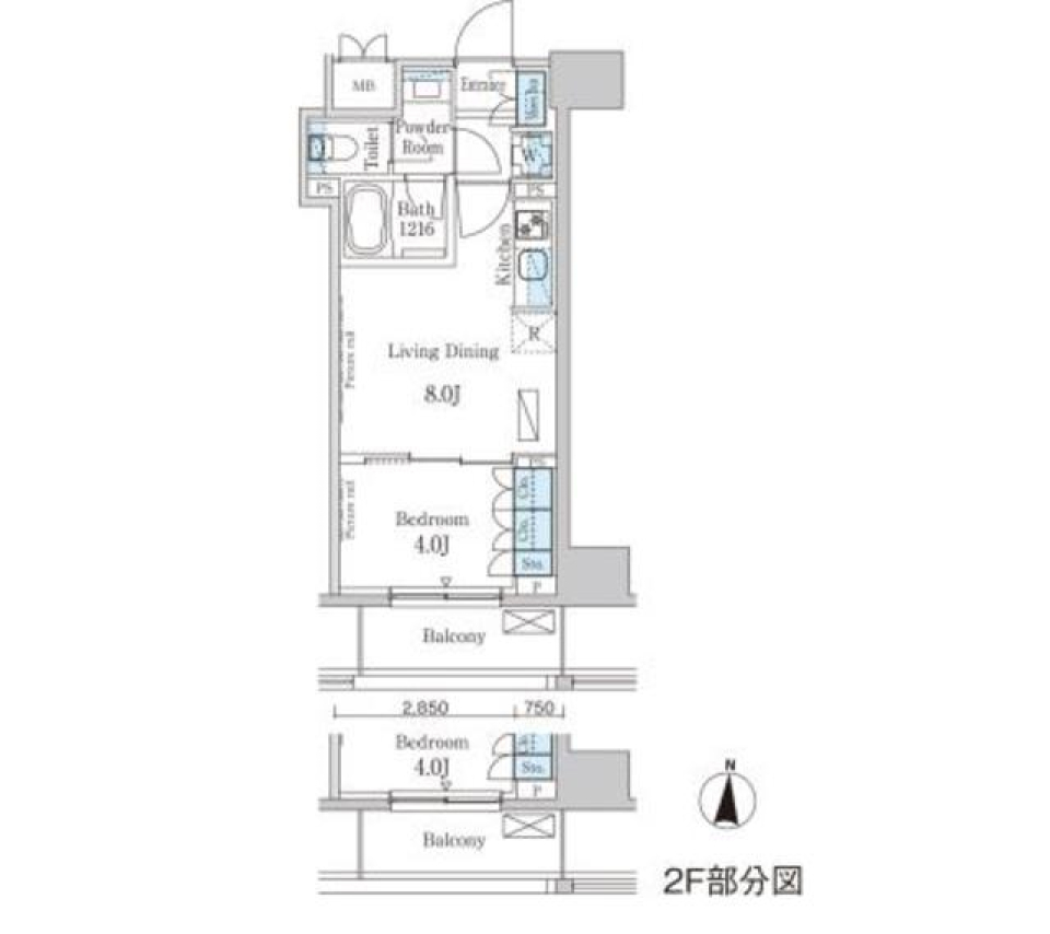 パークアクシス錦糸町ヴェール　604号室［ペット可］の間取り図