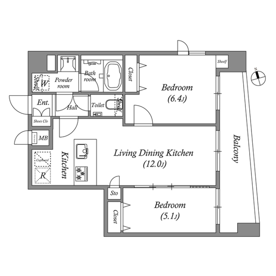 GRAN PASEO町屋　801号室の間取り図