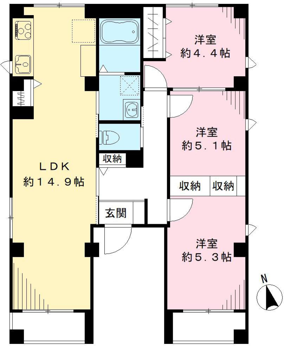 ヴェラルーチェ　201号室の間取り図