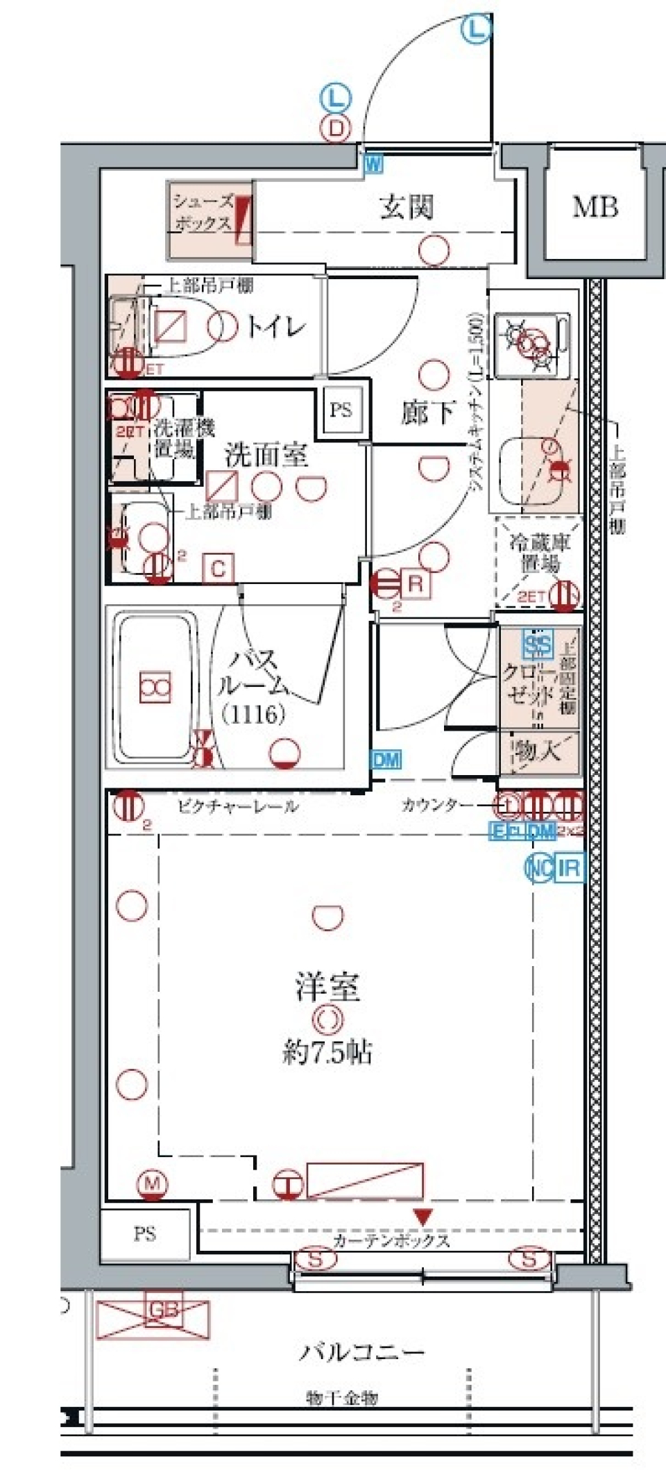 クレヴィスタ浮間舟渡　305号室［ペット可］の間取り図