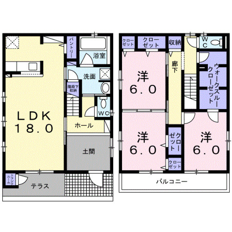 グランツ　101号室［ペット可］［戸建］の間取り図