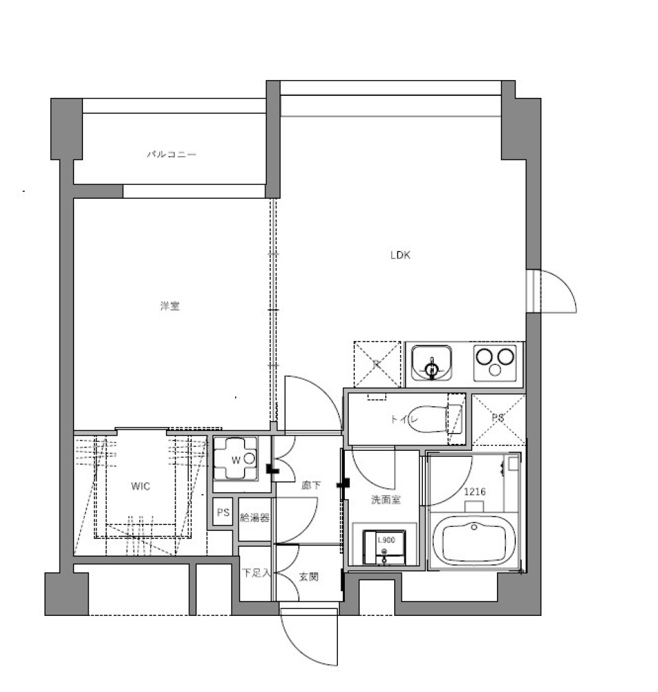 シティテラス赤坂　303号室［ペット可］の間取り図