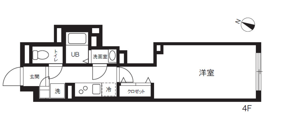 エルファーロ中野富士見町　403号室の間取り図