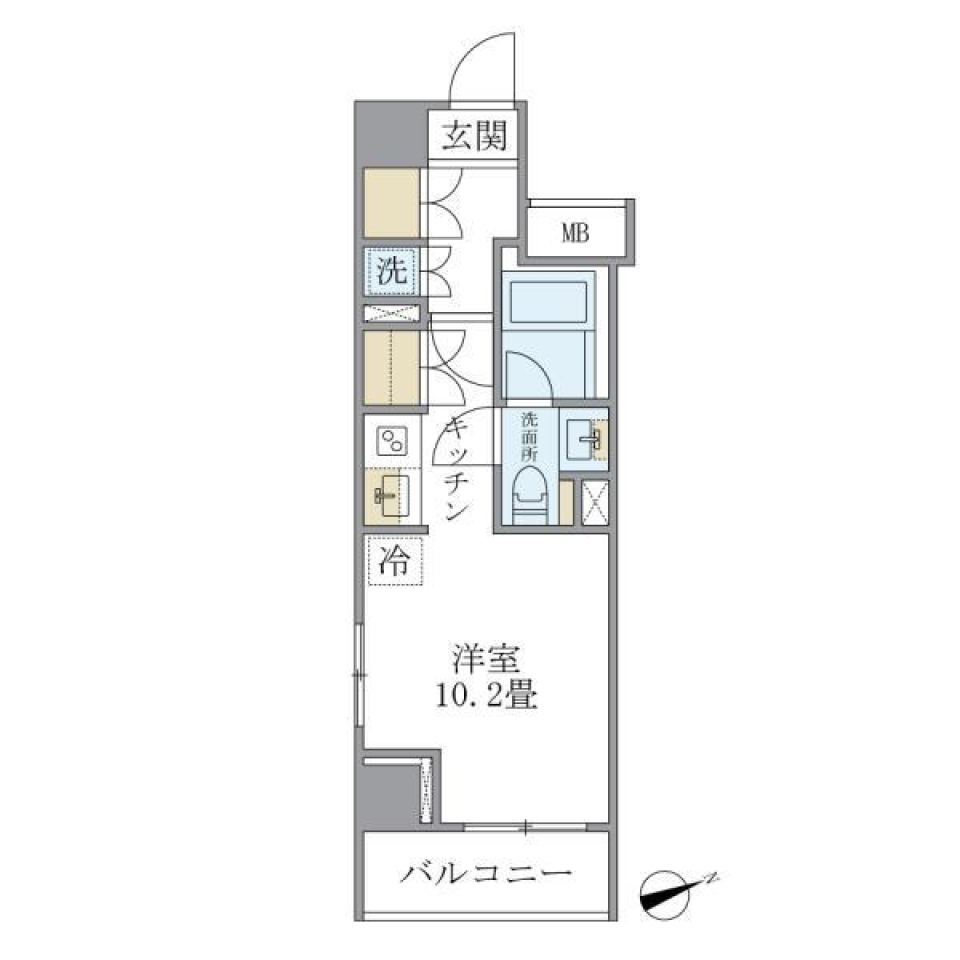 Ｂｒｉｌｌｉａ　ｉｓｔ　銀座東　804号室の間取り図