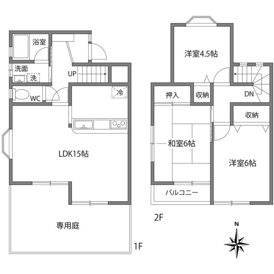 らいとあっぷ　B1号室の間取り図