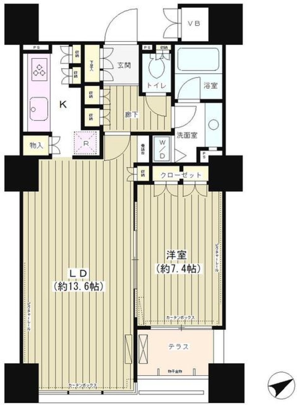 エンブレムコート明石町　1204号室の間取り図