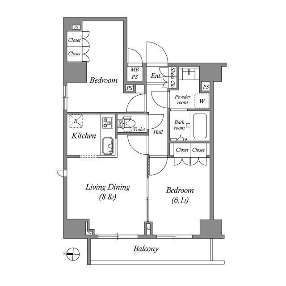 GRAN PASEO両国 North　901号室の間取り図