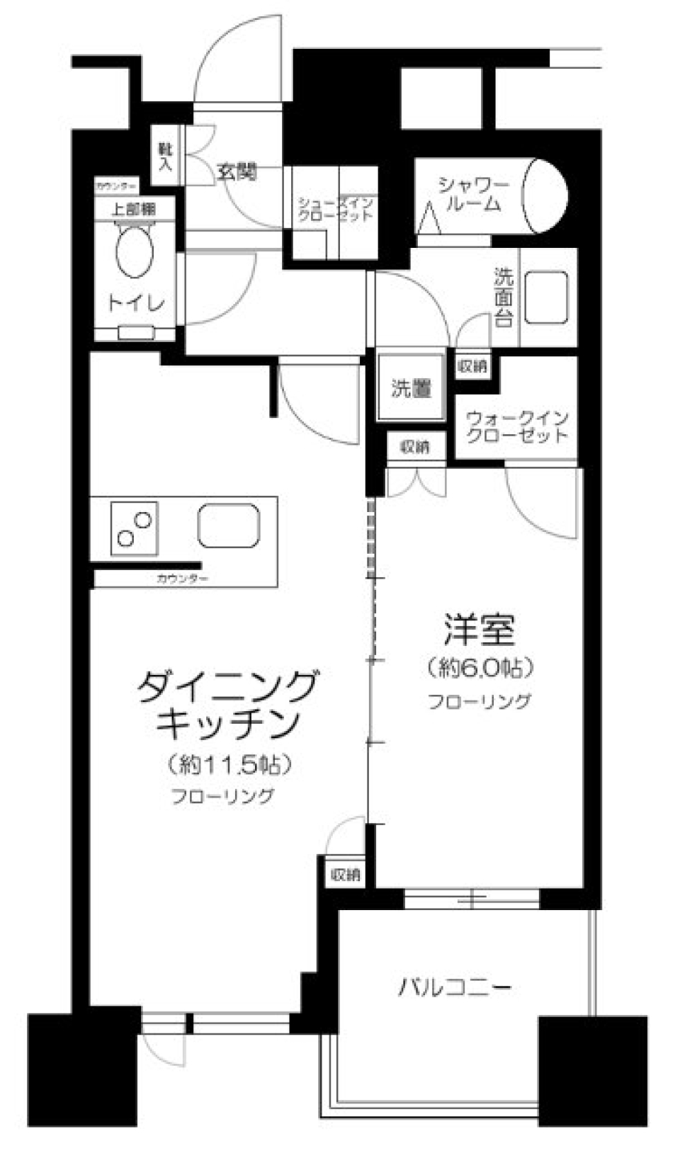 ドゥ・トゥール　イースト棟　4724号室の間取り図