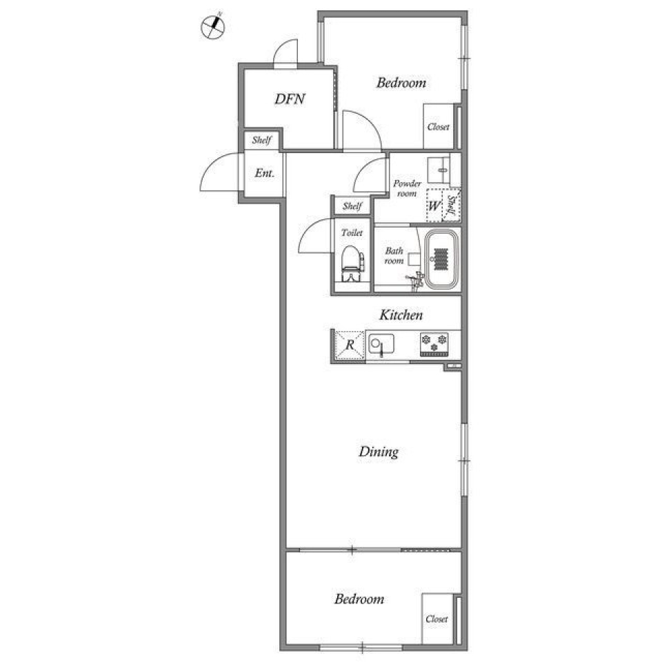 ＧＲＡＮ　ＰＡＳＥＯ碑文谷Ｓｏｕｔｈ　105号室の間取り図