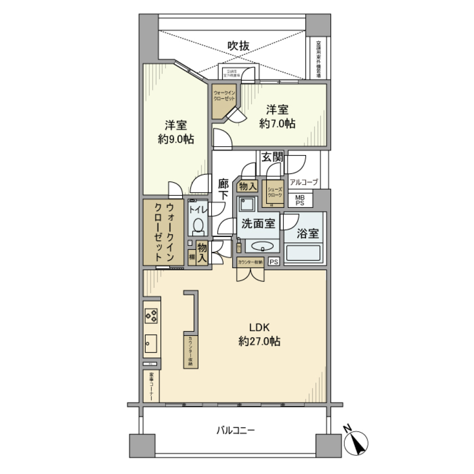 圧巻のリノベーションの間取り図