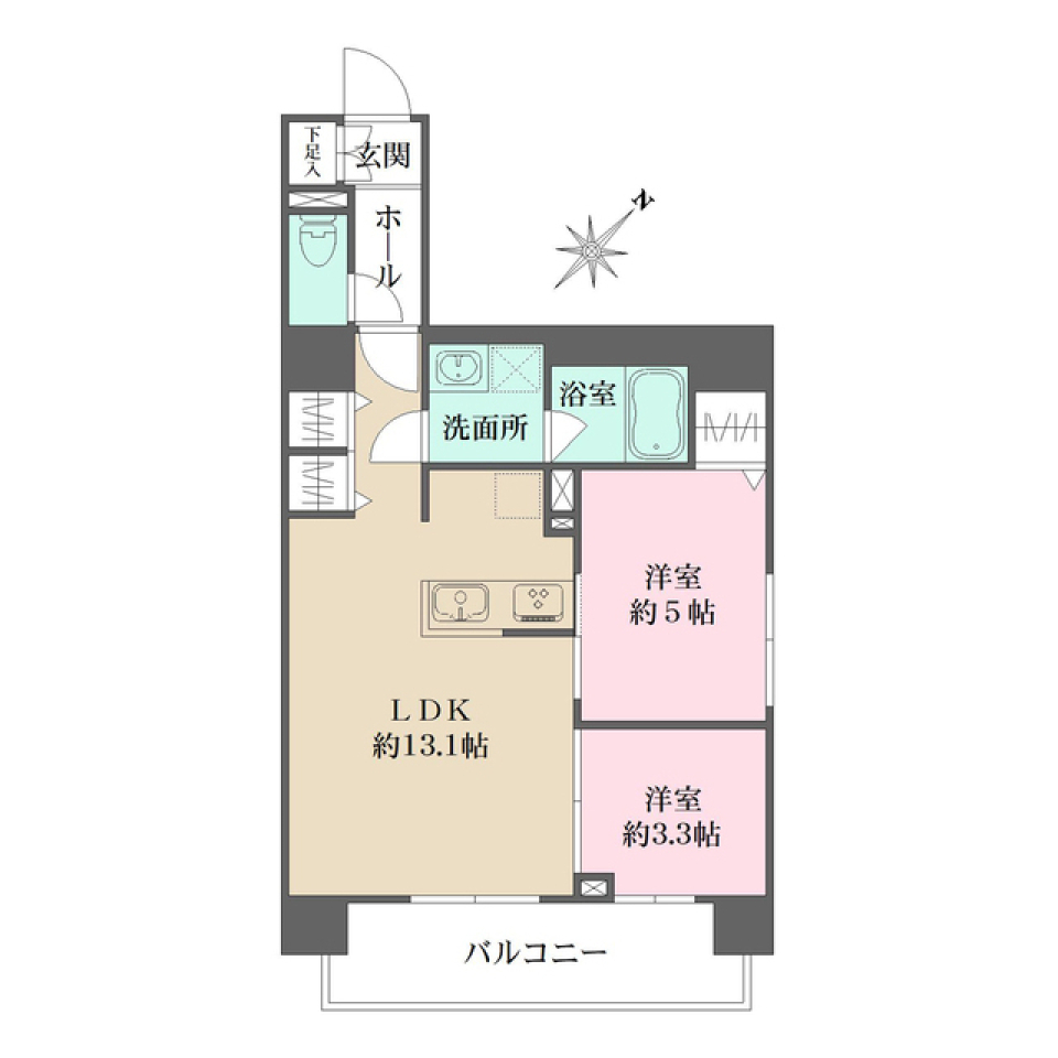 パークフラッツ蔵前　903号室の間取り図