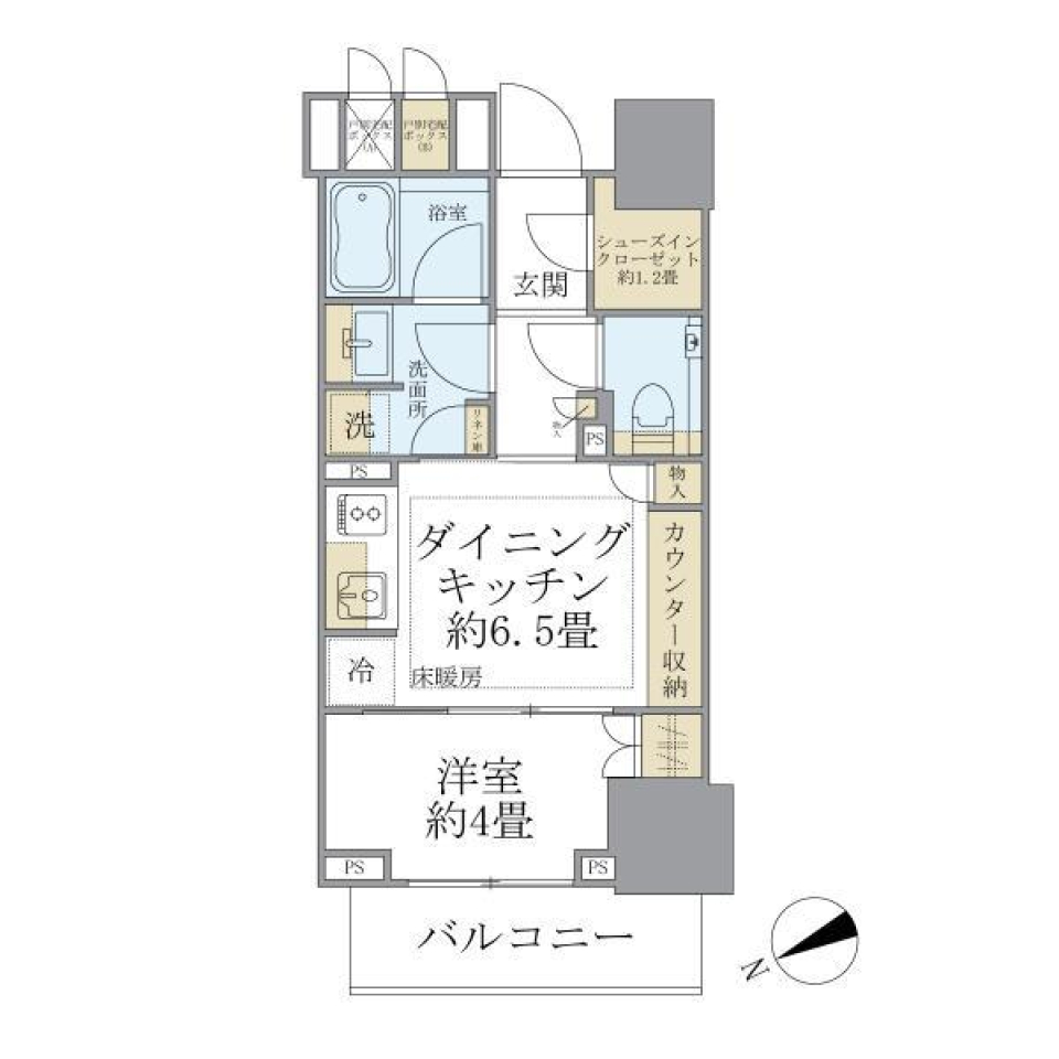 ザ・パークハウス麹町レジデンス　407号室の間取り図