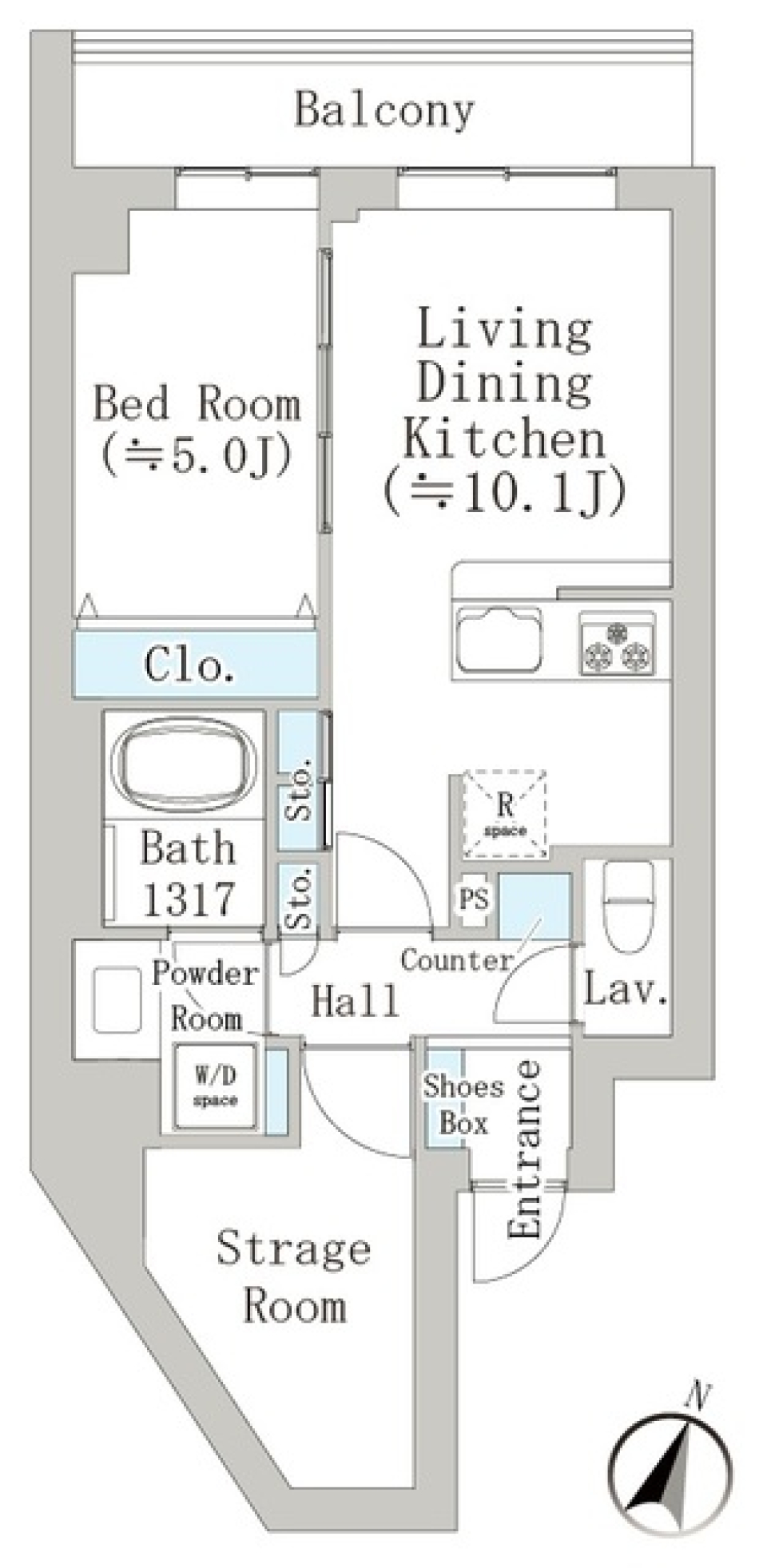 憧れの目黒川近くに住むの間取り図