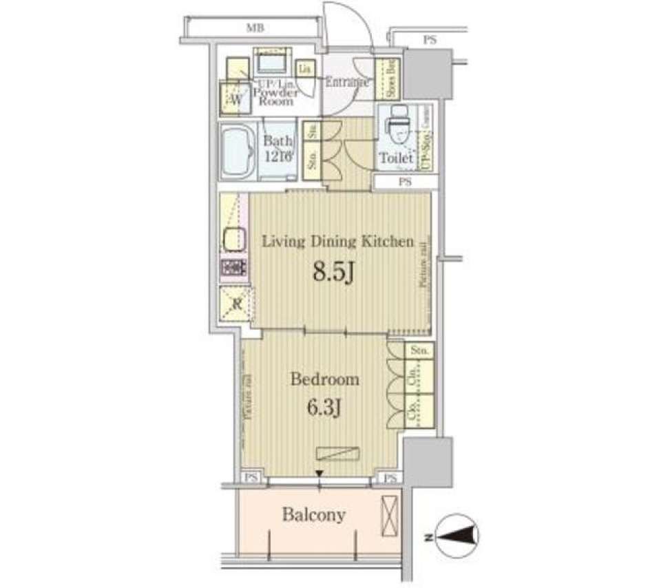 パークアクシス池田山　1019号室［ペット可］の間取り図