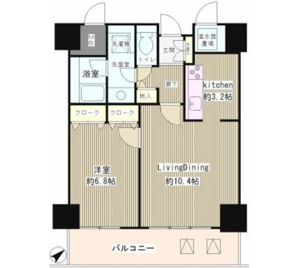 トレステージ目黒　202号室の間取り図