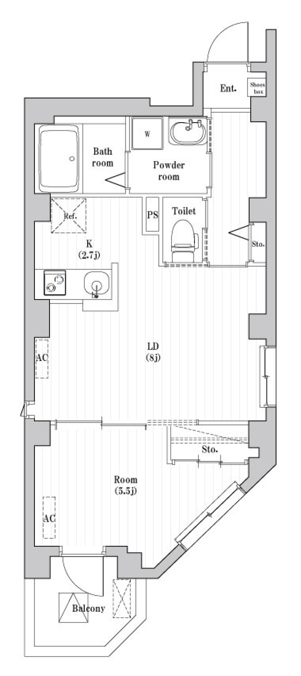 Chataigne　Foret　Otemachi　302号室［新築］の間取り図