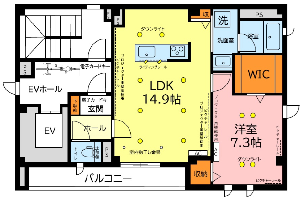 NOBU西早稲田　401号室［新築］の間取り図