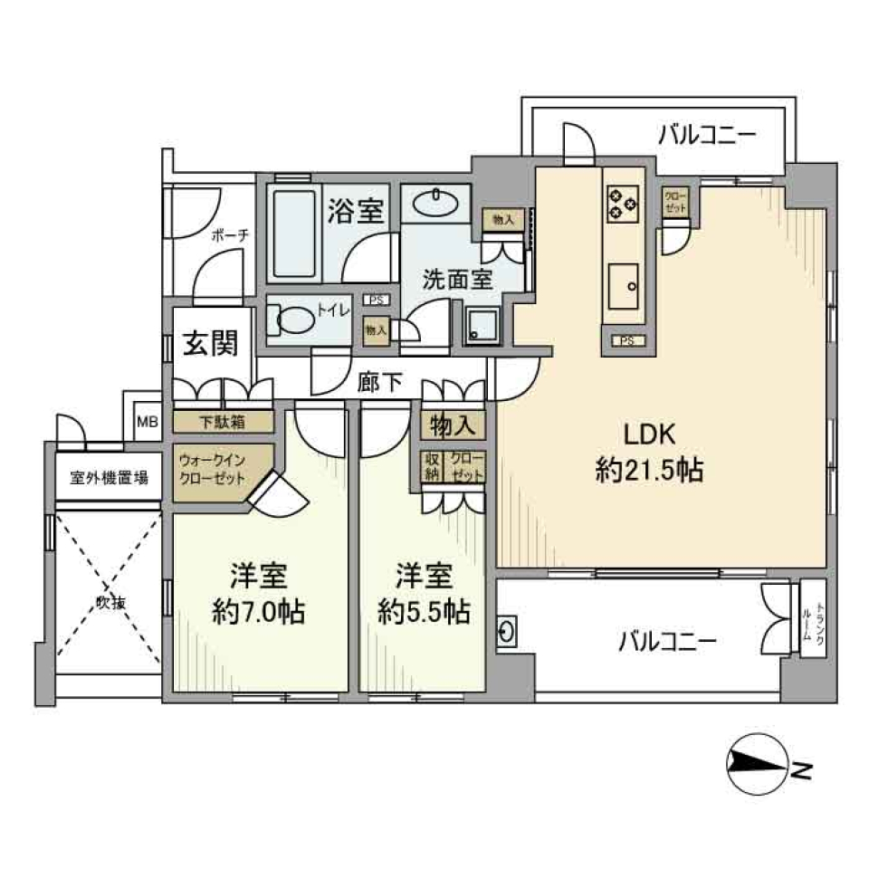 アデニウム吉祥寺　530号室の間取り図